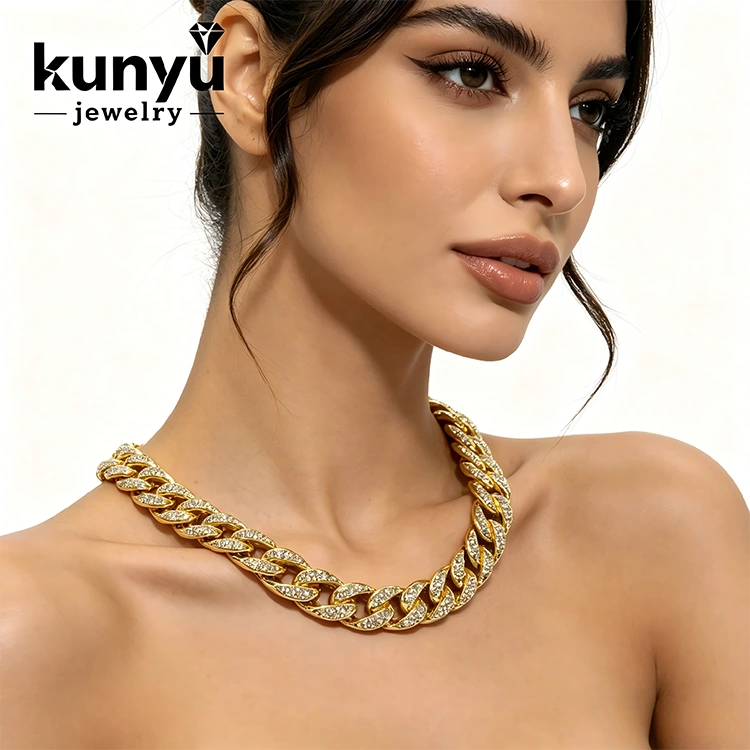 Diamanten hiphop ketting