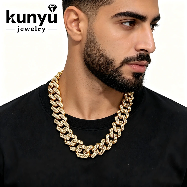 Diamanten hiphop ketting