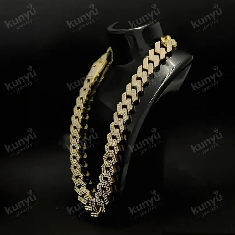 Glinsterende Strass Cubaanse schakelketting
