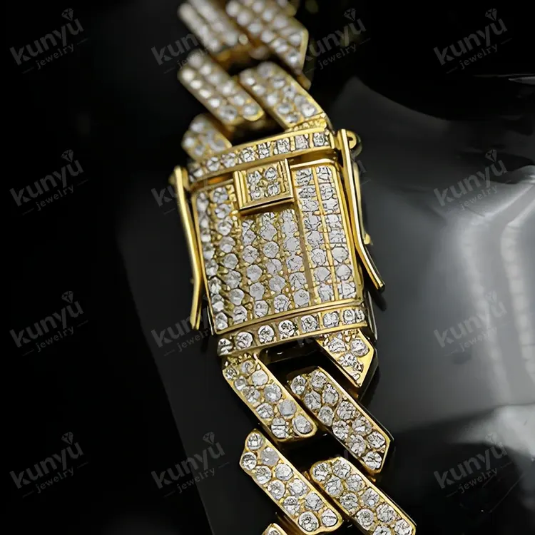 Glinsterende Strass Cubaanse schakelketting