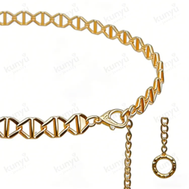 Gouden metalen riemketting