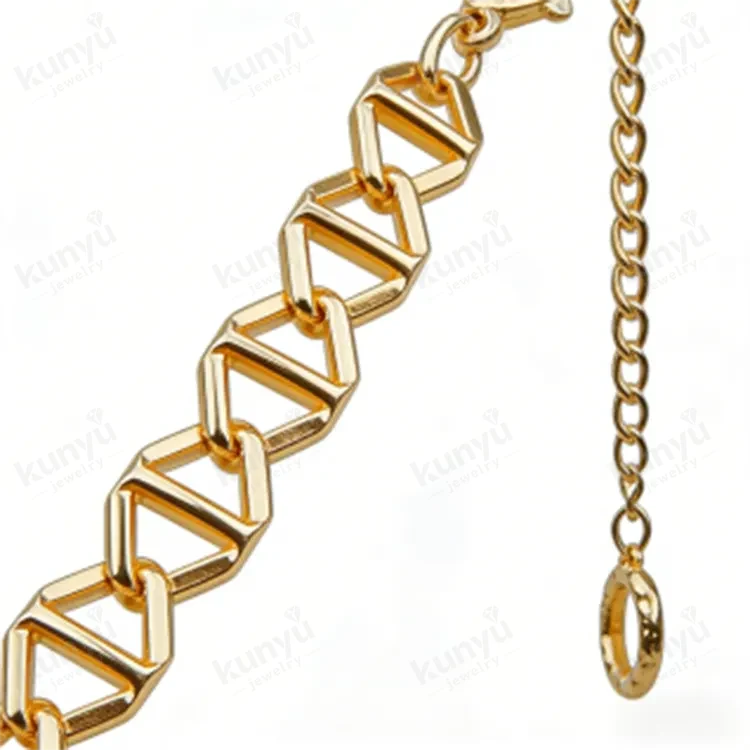 Gouden metalen riemketting
