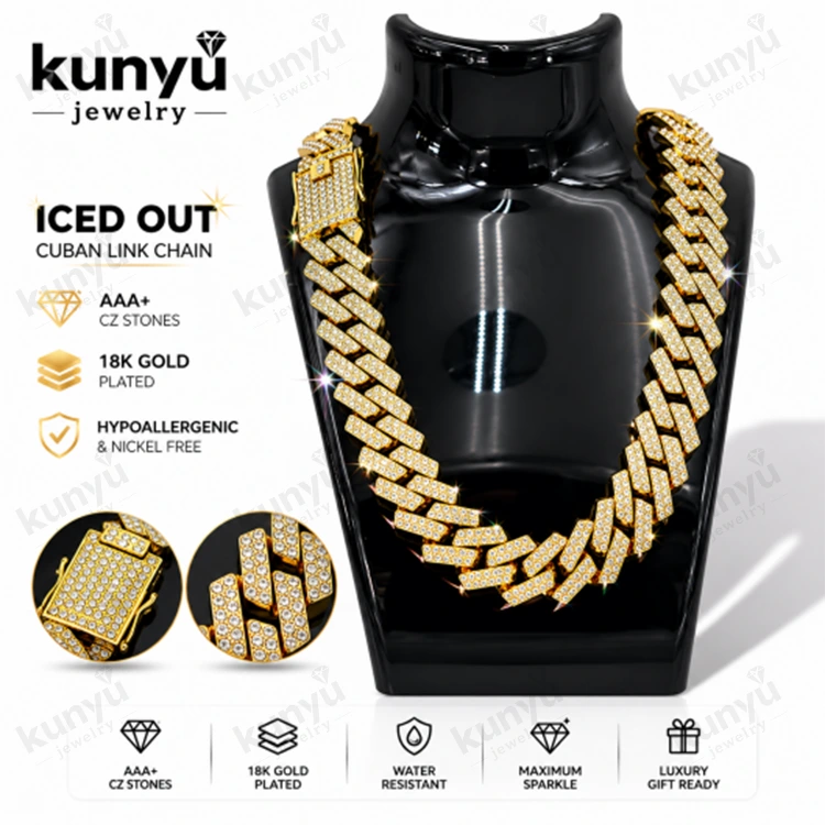 Iced Out Cubaanse schakelketting